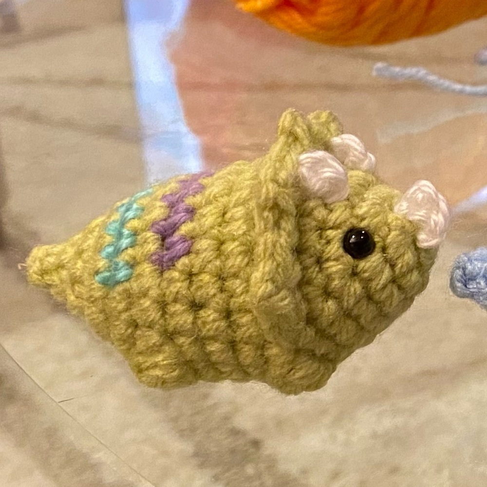 Crochet Mini Triceratops